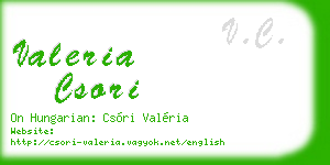valeria csori business card